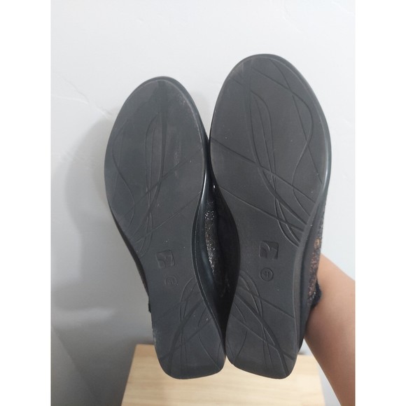 Revere Bonn Women's Leather Black Metallic Python Mary Jane Shoes size 1… - Picture 8 of 8